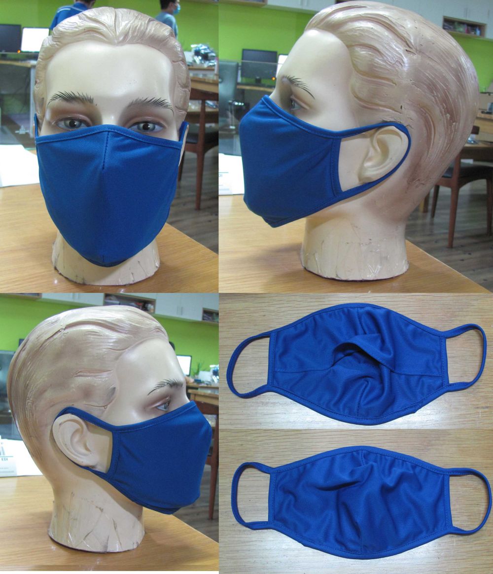 Covid19 face masks for public wearing shown on a manequin